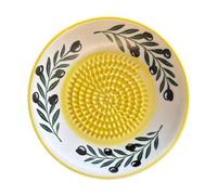 Garlic Grater Ceramic - 12cm, Manual Ginger Grinding Plate, Ceramic Shredding Tool | Onion Grating Board for Home Cooks Parents Chefs Dorm Holiday Party Gatherings Meal Prep Daily Cooking RV Apartment