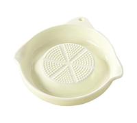 Garlic Grater Plate - 5.31 Inch Ceramic Grater Shredder | Ginger Onion Grinding Tool, Multi-Purpose Kitchen Crusher for Food Prep Catering, Ristorante Cooking and Cheese