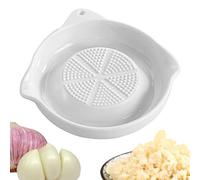 Garlic Grater Plate - 5.31 Inch Ceramic Grater Shredder | Ginger Onion Grinding Tool, Multi-Purpose Kitchen Crusher for Food Prep Catering, Ristorante Cooking and Cheese