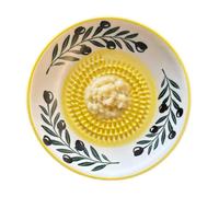 Garlic Grater Plate - Handmade Ceramic Ginger Grating Dish Manual