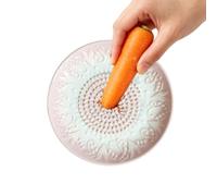Garlic Grater Plate - Manuale Ginger Shredder Tool for Kitchen Food Preparation | Embossed Ceramic with Compact Design, Cooking Accessory for Home Chefs Apartments Dorms RV Camping, 12x12x2 cm