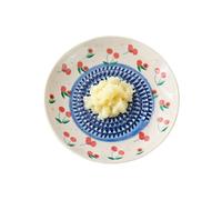 Garlic Grater Plate | Round Manual Ceramic Plate | Vegetable Grater Bowl | for Ginger Cheese Tomato Strawberry Fruit Vegetable