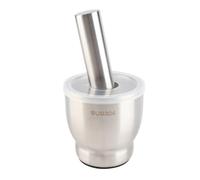 Garlic Press Chopper Stainless Steel Manual Grinder Kitchen Tool for Grinding Garlic Nuts 304 Stainless Steel Silicone 1080g 9.8cm