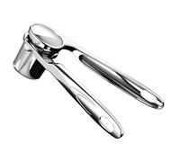 Garlic Press, Garlic Mincer, Zinc Alloy Crusher, Ergonomic Handle Design, Durable Kitchen Gadget, for Ginger Crushing Food Prep in Home, Apartment, Restaurant, BBQ, Picnic, and Camping