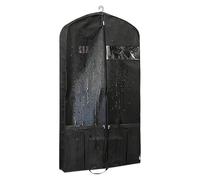 Garment Bag - Black Zippered Foldable Closet Storage Clothes Cover,Suit Storage Bag with Handles | for Gowns Clothing Outfit Clothes Dress T-Shirt Jacket Coats