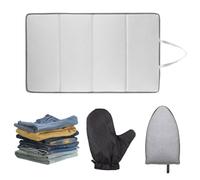 Garment Steamer Board, Anti-Slip Iron Mat with Gloves for Clothing, Door Folding Garment Ironing Board, Suit Dress Shirt Laundry Tabletop Travel Door Bed Countertop Dorm Apartment