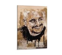 GARMERS Pino Daniele - Stampa artistica vintage su tela con musicista, per casa, ufficio, aula ecc., decorazione da parete, 20 x 30 cm, stile cornice