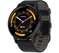 Garmin 010-02784-52 Venu 3 Slate Lunetta in Acciaio Inossidabile Smartwatch con Cassa Nera e Cinturino in Pelle, Ardesia/Nero