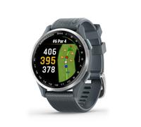 Garmin Approach® S44, Essential Golf GPS Smartwatch, display AMOLED, funzioni in corso, lunetta in alluminio argento con cinturino in silicone crepuscolare