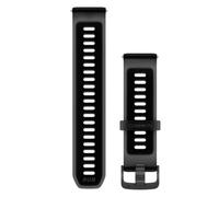 Garmin Quick Release 22 Mm Silicone Strap Argento Translucent Black / Black