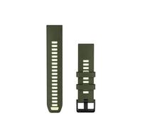 Garmin Cinturino 22mm, Quick Release, Silicone, Olive/Citron | Sostituzione del cinturino semplice e veloce, Vestibilità sicura e affidabile, Comfort per l'utilizzo quotidiano