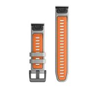 Garmin Cinturino In Silicone Quickfit 22 Mm Fog Gray / Ember Orange