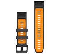 Garmin Quickfit 22 Mm Silicone Strap Marrone Graphite / Spark Orange