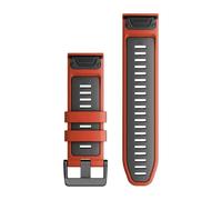 Garmin - Cinturino di ricambio - Bracelet QuickFit 26mm Silicone Rouge feu / Graphite in Silicone - rosso rosso