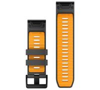 Garmin Quickfit 26 Mm Silicone Strap Nero Graphite / Spark Orange