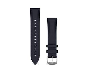 Garmin Cinturino Originale, 20mm, Sgancio rapido, Pelle italiana, Navy & Silver