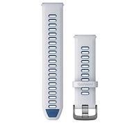 Garmin Cinturino Originale, 22mm, Sgancio rapido, Silicone, Whitestone & Blue (stile Forerunner 265)