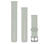 Garmin Cinturino Originale serie Forerunner 255S, 265S, Venu 3S, 2S, vivoactive 4S e vivomove 3S, 18mm, Sgancio rapido, Silicone, Sage Gray & Passivated