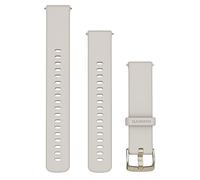 Garmin Cinturino Originale, 18mm, Sgancio rapido, Silicone, Ivory & Soft Gold