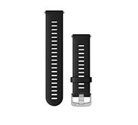 Garmin Cinturino Originale serie Venu 2, Forerunner 255, 745 e vivoactive 4, 22mm, Sgancio rapido, Silicone, Black & Silver