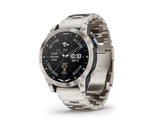 Garmin D2 Mach 1 Aviator Smartwatch with Vented Titanium Bracelet Bracciale Titanio E Silicone