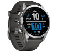 Garmin fēnix 7S, Smartwatch, 42mm, Display 1,2", Touchscreen, +30 Sport, GNSS multi-band, Cardio, SpO2, Mappe, Musica, Garmin Pay, Autonomia 11 giorni (Silver & Graphite)