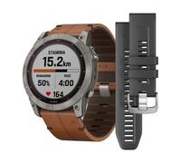 Garmin FENIX 7X SAPPHIRE SOLAR + Cinturino Pelle Chestnut 51mm 010-02541-19