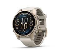 fenix 8 - 43 mm, AMOLED Sapphire, Soft Gold con cinturino Fog grey/dark sandstone in silicone (010-02903-11)