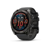Garmin fēnix® 8 - 51 mm, AMOLED, Sapphire, Premium Multisport GPS Smartwatch, lunga durata della batteria, Dive-rated, torcia LED integrata, grigio carbonio DLC titanio con cinturino grigio ghiaia