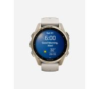 fenix 8 - 43 mm, AMOLED Sapphire, Soft Gold con cinturino Fog grey/dark sandstone in silicone (010-02903-11)