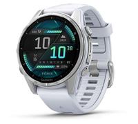 Garmin Fenix 8 AMOLED Bluetooth GPS NFC 43mm AMOLED Argento Cassa con Cinturino Bianco M 10ATM