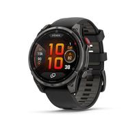 Garmin fēnix 8 Pro, 47 mm, display AMOLED, smartwatch GPS multisport connesso premium, tecnologia inReach, zaffiro, titanio DLC grigio carbonio con cinturino in silicone nero/grigio ghiaia