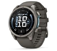 Garmin fēnix 9 (51mm) - Titanio con cinturino in silicone Pebble Gray