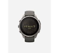 Garmin Fenix 9 Pro Solar - 47 mm in titanio con cinturino in silicone grigio, LTE e Inreach non supportate negli Emirati Arabi Uniti, fino a 31 giorni di durata della batteria, torcia a LED