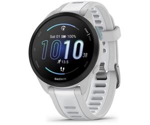 Garmin Forerunner 165 Bluetooth GPS 43mm AMOLED Grigio Correa Bianca M 5ATM SpO2