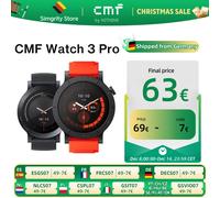 CMF Watch 3 Pro - Smartwatch con Display AMOLED da 1,43", 13 giorni di autonomia, Dual-band GPS integrato, chiamate Bluetooth e monitoraggio della frequenza cardiaca - Grigio scuro