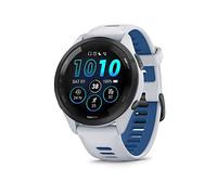 Garmin Forerunner 265 - Orologio intelligente da corsa, display AMOLED colorato, misure di allenamento e informazioni di recupero, pietra bianca e blu marea