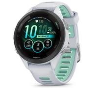 Garmin Forerunner® 265S Smartwatch da corsa, display AMOLED colorato, metriche di allenamento e informazioni sul recupero, Whitestone e Neo Tropic
