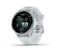Garmin® Forerunner® 570, 42 mm, smartwatch GPS avanzato per corsa e triathlon, display AMOLED, funzioni di allenamento e recupero, in alluminio blu nuvola con banda bianca traslucida e blu nuvola