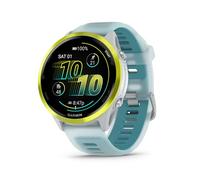 Garmin® Forerunner® 570, 47 mm, smartwatch GPS avanzato per corsa e triathlon, display AMOLED, funzioni di allenamento e recupero, amplificatore in alluminio giallo con banda bianca traslucida e