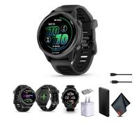 Garmin Forerunner 570 - Smartwatch da corsa, 42 mm, WiFi, GPS, per uomini e donne, in alluminio grigio ardesia con cinturino nero traslucido, con P-Bank e altro