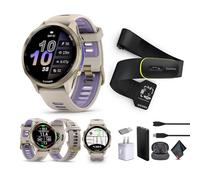 Garmin Forerunner 970 Smartwatch (oro morbido) + Access 600 M-XL Bundle | Per corsa, allenamento e salute | Uomo e donna | Orologio fitness GPS | Include Access 600 Fitness Monitor M-XL + altro