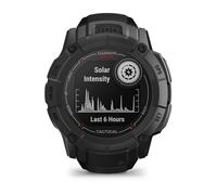 Garmin Instinct 2X Solar - Tactical, Smartwatch, 50mm, Ricarica solare, Autonomia infinita, Torcia LED, Calcolatore balistico, Visore notturno, +30 app, GPS, Pay, Connect IQ (Black)