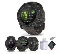 Garmin Instinct 3 Smartwatch GPS per esterni AMOLED 50 mm (carbone) Bundle | Per attività tattiche, all'aperto e navigazione (010-03020-00), torcia integrata, monitoraggio della salute 24/7