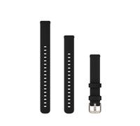 Garmin Lily® - 2 fasce in silicone nero con elementi in oro crema, Silicone nero con hardware color oro crema