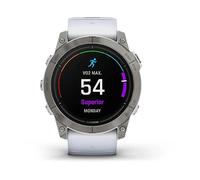 Garmin Smartwatch Epix Pro (Gen 2) Sapphire Edition con cinturino in silicone, cassa 51 mm, bianco