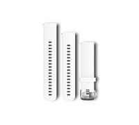 Garmin Unisex - Adulto Cinturino per Orologio Garmin, Silicone, White and Silver, 20 mm