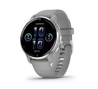 Garmin Venu 2 Plus, Smartwatch AMOLED 1,3", Microfono e cassa, Musica, Garmin Pay, +25 App sport, GPS, Cardio, SpO2 (Silver & Powder Gray)