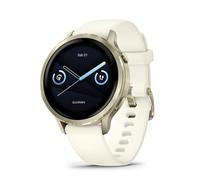 Garmin Venu 4, 41mm, Smartwatch per il fitness, Display AMOLED 1,2", Speaker e Microfono, Comandi Vocali, GPS Multi-band, Torcia, 80+ App per lo Sport, Autonomia 10 giorni (Beige & Lunar Gold)