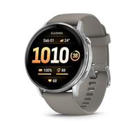 Garmin Venu 4, 45mm, Smartwatch per il fitness, Display AMOLED 1,4", Speaker e Microfono, Comandi Vocali, GPS Multi-band, Torcia, 80+ App per lo Sport, Autonomia 12 giorni (Black & Silver)